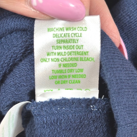 Lilly Pulitzer Luxletic Ashlee Half-Zip Pullover Low Tide Navy Women's L NWOT - Picture 10 of 11